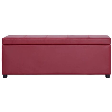 LUE BONA Banc de Lit Capitonné 113 cm en Similicuir, Banc d