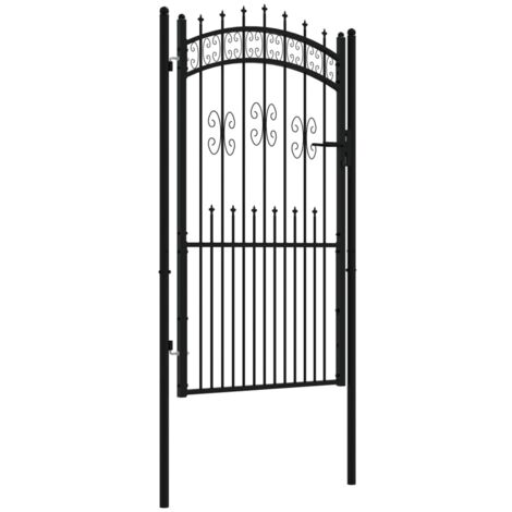 VidaXL Porte Jardin Acier Résistant Aux Intempéries Conception Flamme