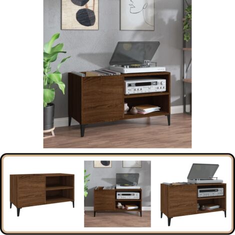 VidaXL Armoire à disques chêne marron 85x38x48 cm bois d'ingénierie 831715 - Maison