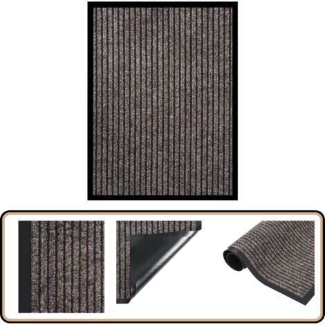 Paillasson rayé Beige 40x60 cm - Tapis D'entrée - Paillasson Intérieur - Matelas D'accueil - Tapis Absorbant - Décoration Intérieure (1/5)