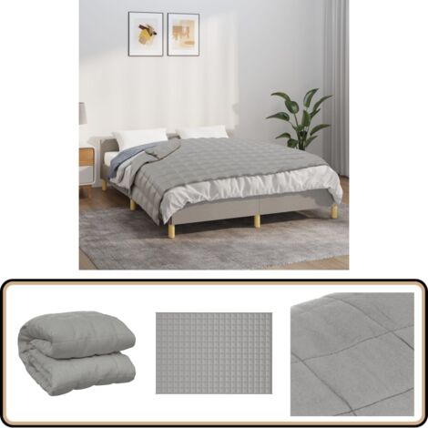 Couverture Lestée Crème Clair 135x200 Cm 6 Kg - Couverture Apaisante VidaXL