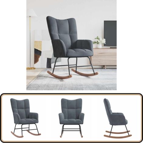 Chaise à Bascule Confort Adulte | Dossier Haut Rembourré - Design Moderne Siège Profond