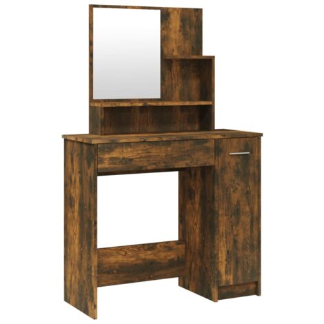 Coiffeuse Avec Miroir Noire 86,5 X 35 X 136 Cm