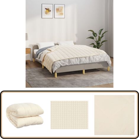 Couverture VidaXL Couverture Lestée Crème Clair 120x180 Cm 5 Kg Tissu
