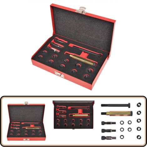 Kit De Réparation De Filetage KS TOOLS - Pour Bougies De Préchauffage M10x1, 15 Pièces Dans Boîte Bois