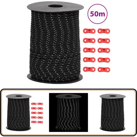 Corde à vent avec boucle, lot de 4 cordes réfléchissantes pour tente, corde de camping, corde de haubanage avec anneau en S, boucle multifonction de 3 Corde à vent avec boucle, lot de 4 cordes réfléchissantes pour tente, corde de camping, corde de haubanage avec anneau en S, boucle multifonction de 3