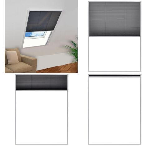 DTCH® Moustiquaire Fenetre de Toit Basculante 80 x 120 cm (LxH), Plissée Duo Translucide et Occultante, Gris, Store Fenetre de Toit, Moustiquaire Fenêtre de Toit, Réductible DTCH® Moustiquaire Fenetre de Toit Basculante 80 x 120 cm (LxH), Plissée Duo Translucide et Occultante, Gris, Store Fenetre de Toit, Moustiquaire Fenêtre de Toit, Réductible