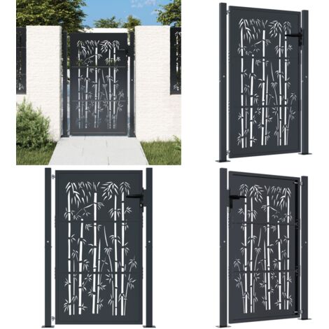 ZJCHAO Portail De Jardin 100x125 Cm Acier Inoxydable - AKO7053248158548