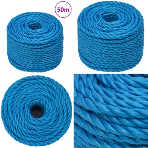 Corde Travail Polypropylène Blanc 16 Mm – 100 M – Résistante UV Intempéries – Flottante – Usage Maison Jardin Atelier