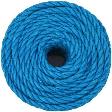 Corde Polypropylène Tressée Bleue 8 Mm – Werkzone, 2 X 50 M (100 M Total)