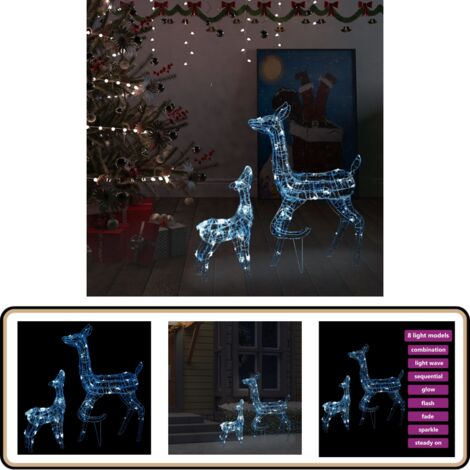 Guirlande Lumineuse 150 LEDs Rennes Irisés - Déco Noël Féerique
