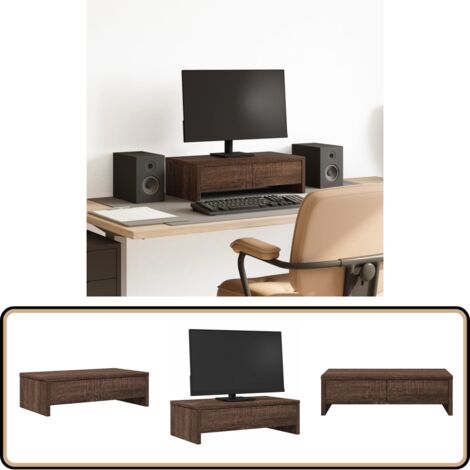 Support De Moniteur Réglable Chêne Sonoma Bois D'ingénierie | Leroy Merlin