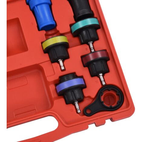 Kit Testeur De Pression Pour Système De Refroidissement - 18 Pièces - Manomètre 0-2,5 Bar - Pour Détecter Les Fuites Radiateur Voiture - 9