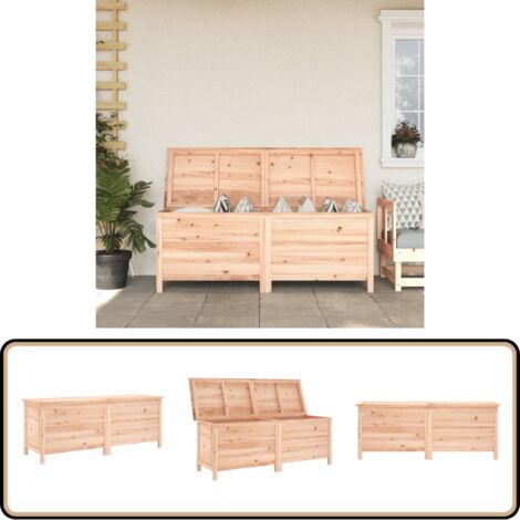 VidaXL Boîte De Rangement De Jardin Beige En Résine Tressée - Coffre à Outils Et Banc 2-en-1 Pour Terrasse Et Patio