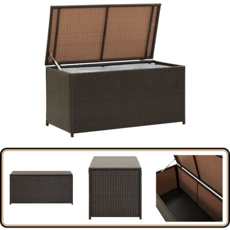 Coffre De Jardin 145L HOMASIS - Banc De Rangement Verrouillable, Imperméable, Charge 80 Kg - Noir - 7