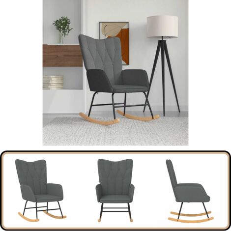 Fauteuil à Bascule (Balançoire) Moderne - Tissu Éponge Sauge - Assemblage Requis - Charge 120kg - Neuf