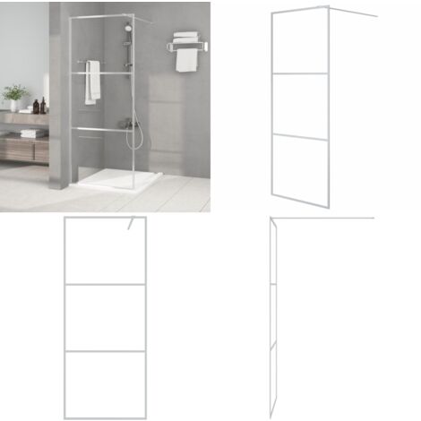 Paroi de douche | Écran de douche | Paroi fixe avec verre ESG transparent 90x195 cm Noir CFW91297 | Leroy Merlin