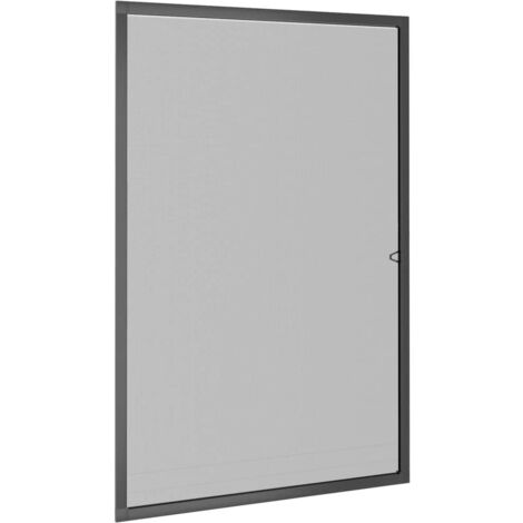 Moustiquaire Sur Cadre TESO - 1000 X 1300 Mm, Gris Anthracite, Avec Brosse Périphérique Et Gaze Noire, Pour Fenêtres Et Portes