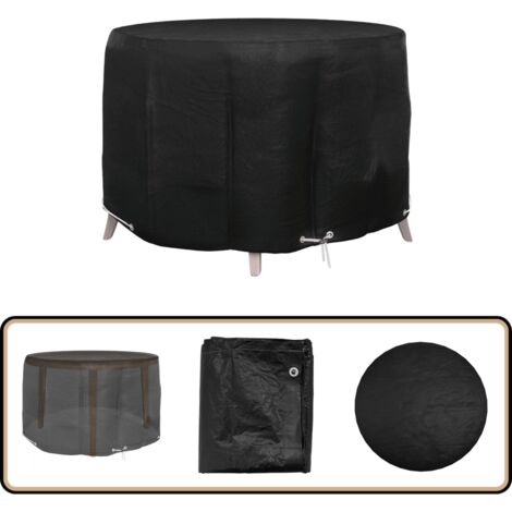 Housse Pour Meubles De Jardin 6 œillets 125x75 Cm Rond - Housses De Meubles D'extérieur