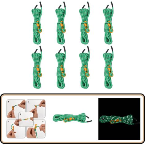 POPETPOP Lot De 4 Cordes De Haubanage Réfléchissantes Pour