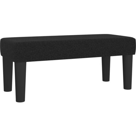 Banc Noir 70x30x30 cm Tissu - Banc Design - Banc Moderne - Banc Salle À Manger - Banc Entrée - Banc Rangement