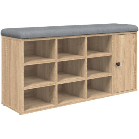 Banc à Chaussures Sonoma Chêne - Organisateur Entrée - Marque VidaXL - Neuf Emballé