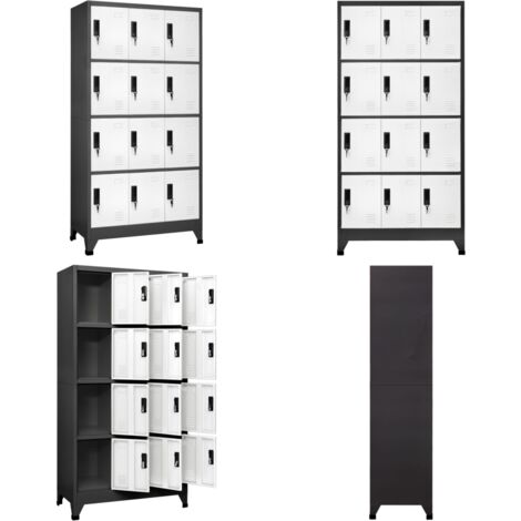 Armoire De Rangement Anthracite 42,5x35x101,5 Cm Acier - Neuve