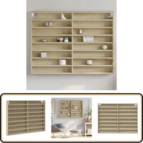 Vitrine d'exposition murale en bois merisier : Devis sur