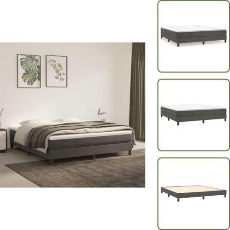 Sommier à lattes de lit et matelas gris clair 120x190 cm tissu - Lit