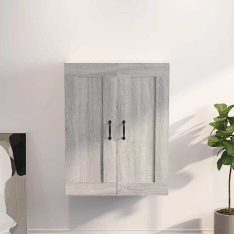 Armoire Murale Flottante Chêne Sonoma - 60x60x31 Cm - Rangement Salon, Bois D'ingénierie