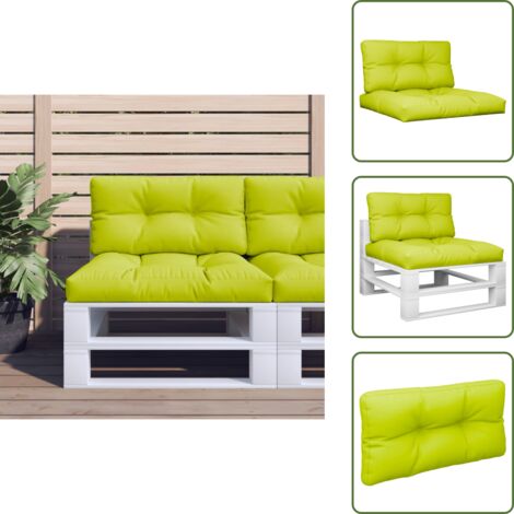 Lot De 2 Coussins De Palette Pour Extérieur - Tissu Gris Foncé, Résistant Aux UV - Pour Balcon, Terrasse, Jardin - 9