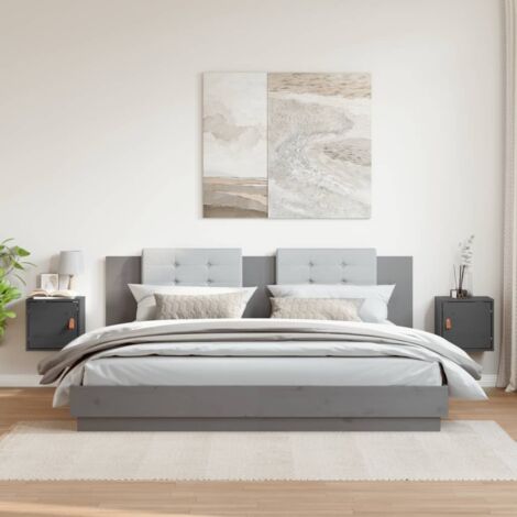 Lot De 2 Armoires Murales En Bois D'ingénierie – Chêne Fumé, Style Moderne