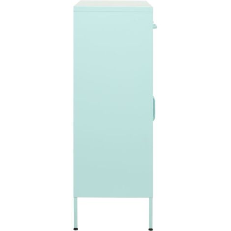 Armoire De Rangement Vert Menthe 42,5x35x101,5 Cm Acier - Meuble De Rangement Armoire De Rangement Armoire Metallique Rangement Vertical Meuble Vert 86088410