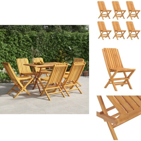 VidaXL Lot De 6 Chaises Pliables D'Extérieur, Sièges De Terrasse, Chaises De Balcon, Meubles De