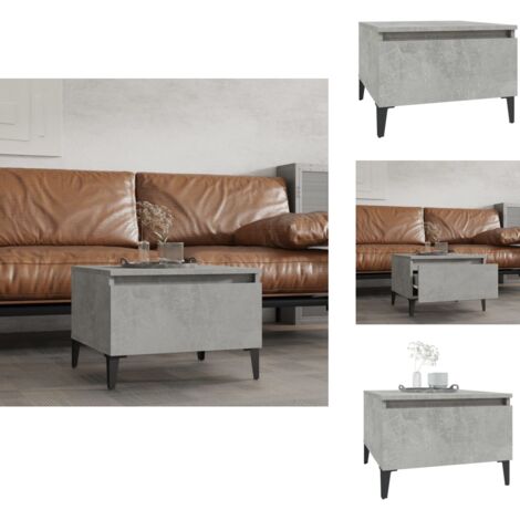 Table D'Appoint Pliante Rectangulaire Gris - Bois & Aluminium - 48x38x66 Cm - Pour Intérieur & Jardin - 14