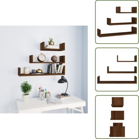 Étagère Murale Boho En Bois – 3 Niveaux, Design Bohème En Marron Rouge, Idéale Pour Décorer Votre Salon Ou Chambre - 10