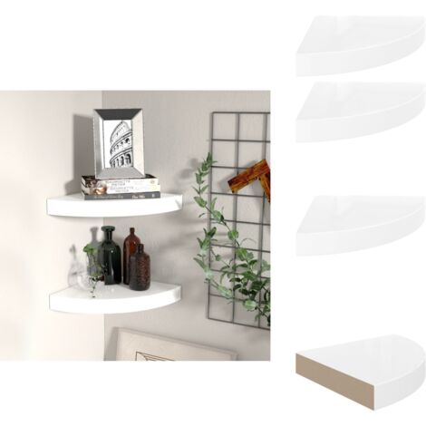 Étagère D'angle Murale Gris 19x19x123 Cm Bois D'ingénierie | Leroy Merlin