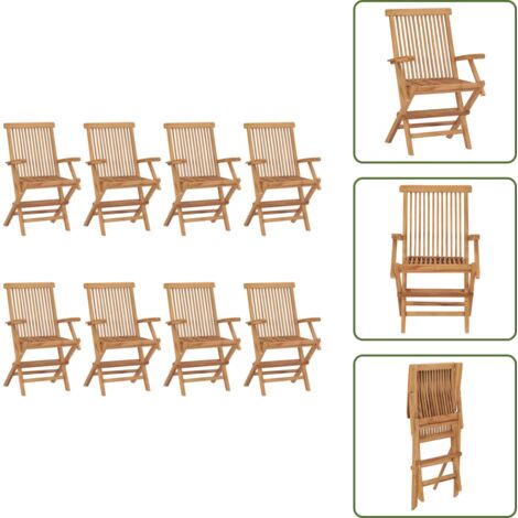 Lot De 2 Chaises Pliables De Jardin | Siège De Terrasse | Chaise D Jardin Siege De Terrasse Chaise Exterieur Bois De Teck Solide Cfw599856 90625350