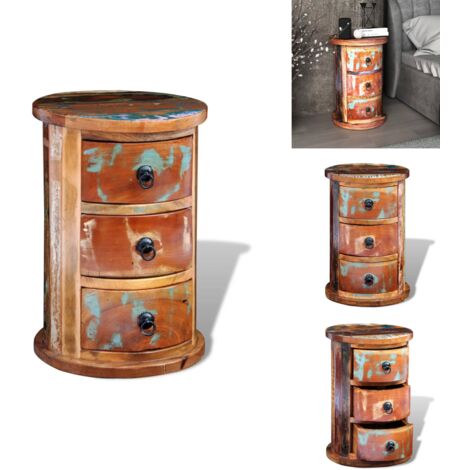 Armoire 3 Tiroirs Avec étagère Ouverte – Meuble Rangement Pour Chambre, Salon, Bureau | 40x50x76 Cm, Noir, En Bois D’ingénierie - 9
