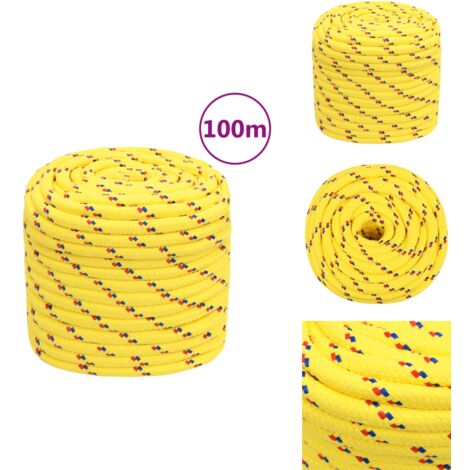 VidaXL Corde De Bateau Corde De Levage Câble D'Amarrage Ancrage Navire Lignes De Gréement Corde à Linge Orange 16 Mm 250 M Polypropylène