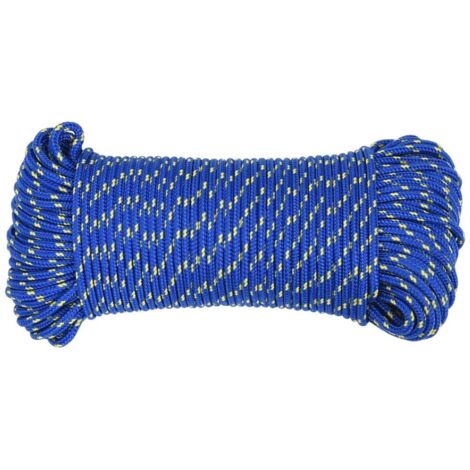Corde Tressée Polypropylène 4mm X 10m - Pour Auvent, Store, Serre, Bricolage & Nautique - Résistante Aux UV