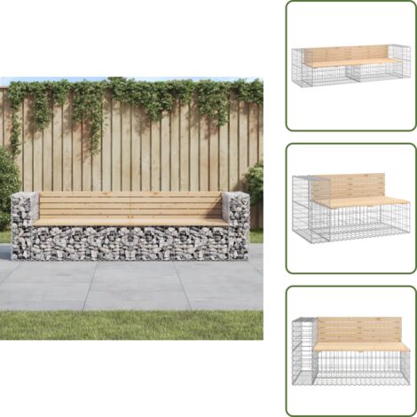 Banc De Jardin Avec Panier En Gabion Bois De Pin Imprégné | Leroy Merlin