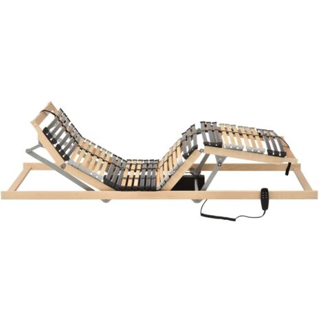 VidaXL Sommier à lattes de lit avec matelas Marron foncé 100x200 cm 3144154 - Maison VidaXL Sommier à lattes de lit avec matelas Marron foncé 100x200 cm 3144154 - Maison