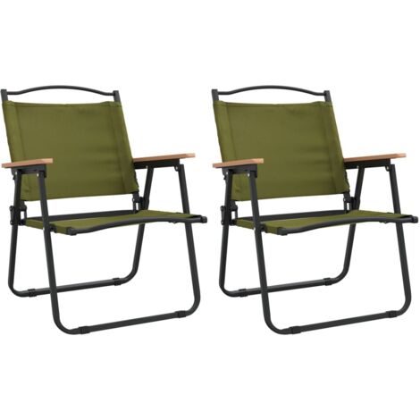 Chaise De Camping Pliante Oxfort - Tissu Vert Olive, Cadre Métal, 57x48x85 Cm, Confort Et Portabilité