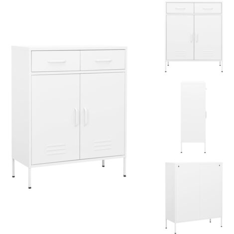 Armoire de rangement Blanc 80x35x101,5 Acier