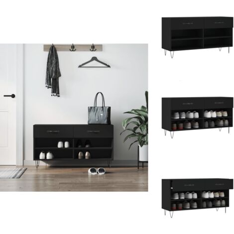 Banc Chaussures Noir | L'Atelier Des Bancs