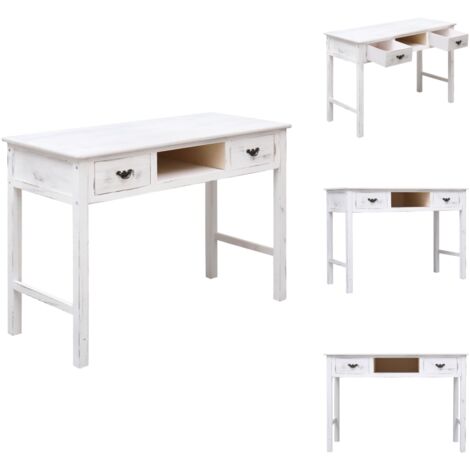Table Console Blanc Yaheetech 101 Cm - Pied En X - Table D'appoint Pour Salon, Entrée