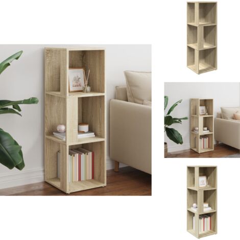 Armoire d'angle Chêne sonoma 33x33x100 cm Bois d'ingénierie - Meuble D'angle - Armoire D'angle - Rangement Mural - Meuble De Salon - Étagère D'angle