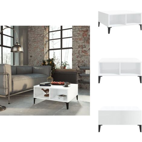Table D'Appoint Furinno Simplistic - Blanc, Paquet De 2 - Design Minimaliste, Bois D'Ingénierie, Pour Petits Espaces