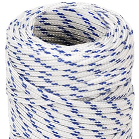 Corde De Bateau Polypropylène Blanche 10mm X 100m - Résistante Et Polyvalente